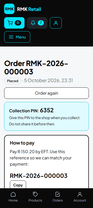 EFT payment instructions