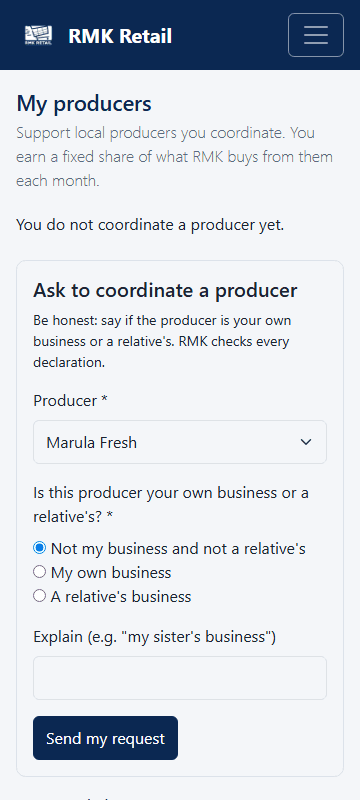 Ask to coordinate a producer