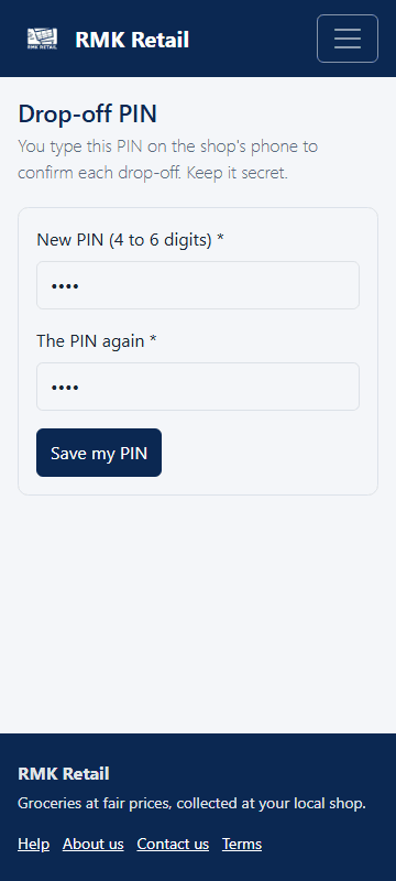 Set the Hand-over PIN