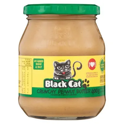 Black Cat Crunchy Peanut Butter No Sugar & Salt