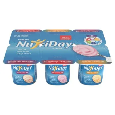 Danone Nutriday Low Fat Smoothy, Strawberry,Mixed Fruit & Banana