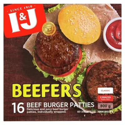 I&J Beefers Beef Patties