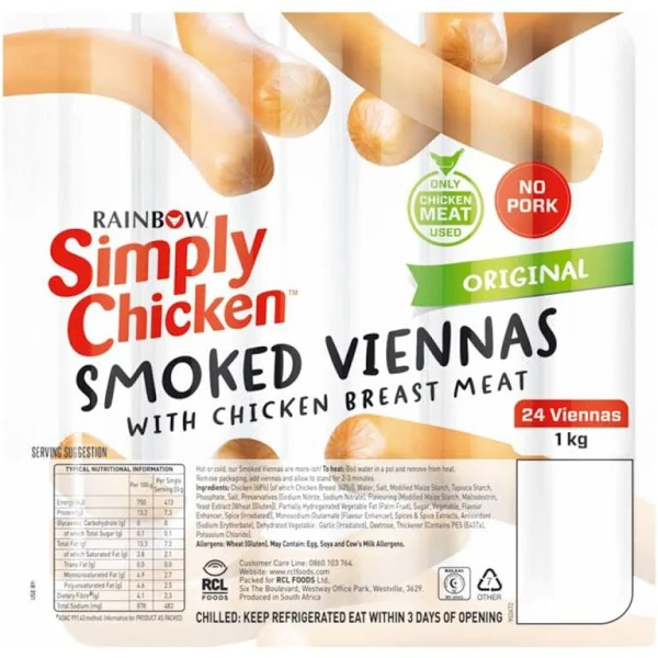 Rainbow Chicken Viennas