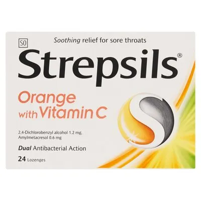 Strepsils Orange Vitamin C Lozenges